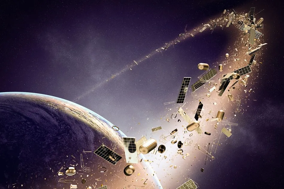 space debris in orbit