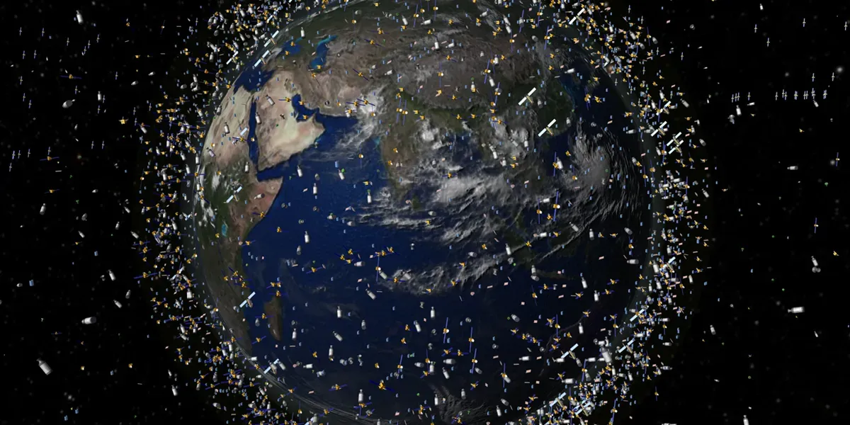 space debris in orbit